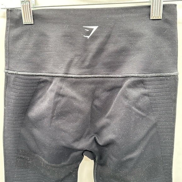 GYMSHARK High rise activewear woman black athleisure snug fit ankle legging S - Picture 4 of 9